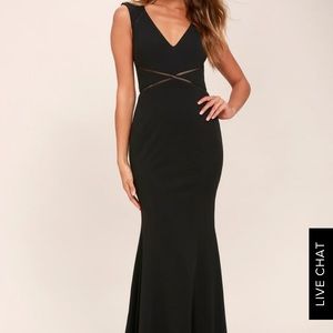 Lulus See you Soon Black Maxi dress